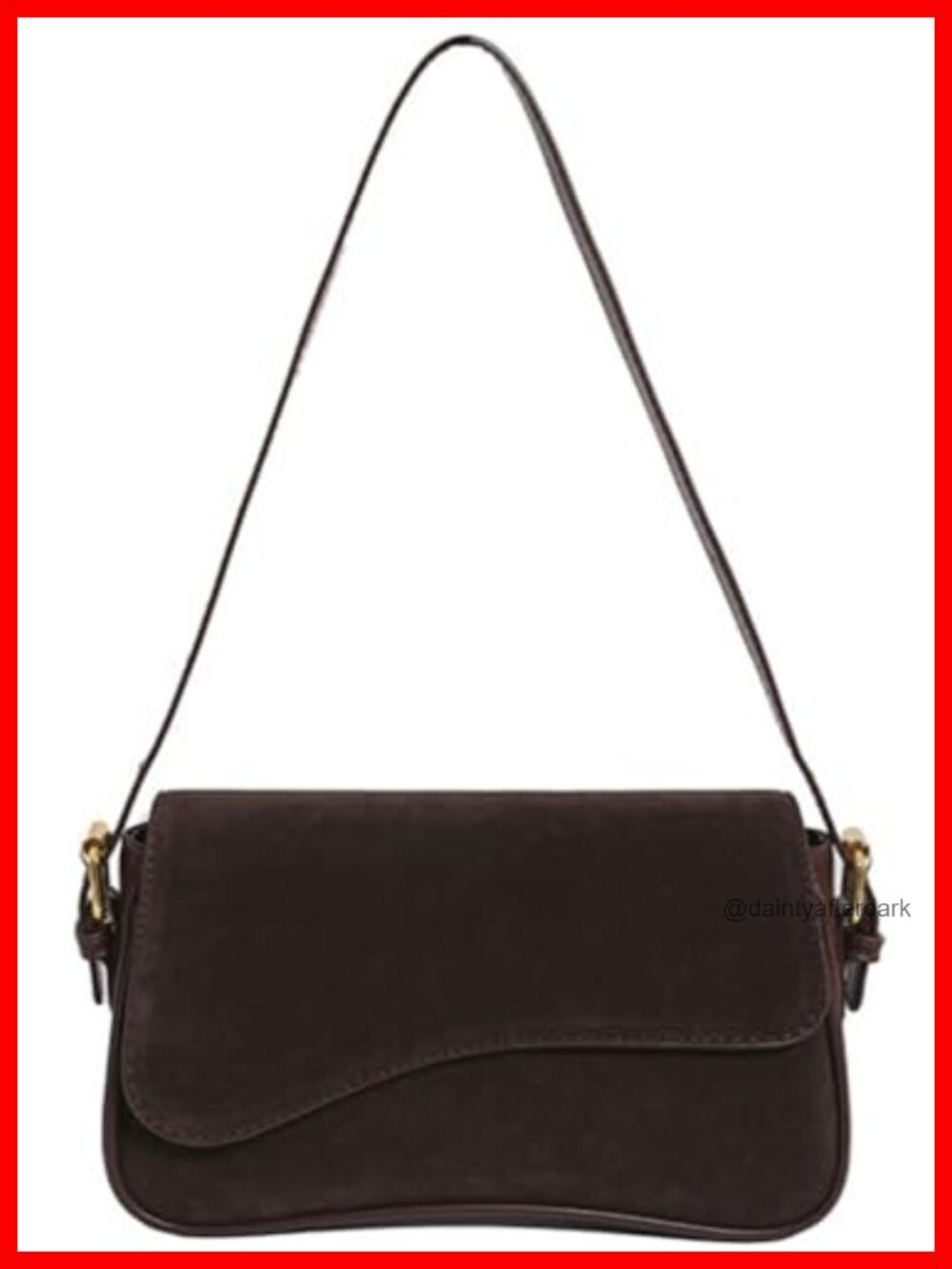 Suede Shoulder Bag Handbag Purse Tote Y2K Crossbody Removable Strap
